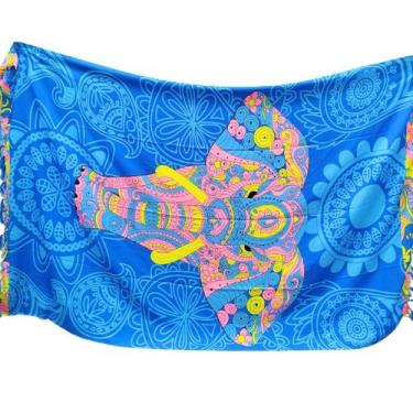 Imagem de Lencinho Canga Estampada Cangão Gigante Saída de Praia Poliéster Color