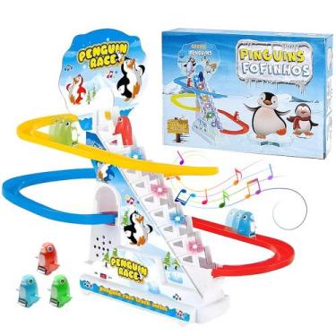 Imagem de Brinquedo Infantil Musical Elevador de Pinguins Pista Divertida com Es