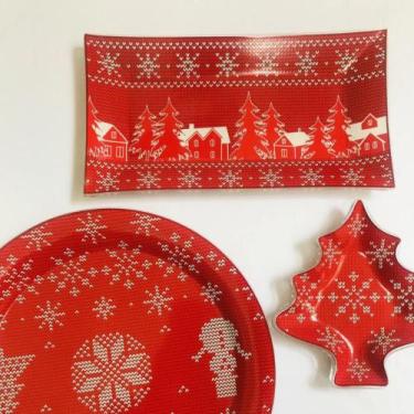 Imagem de Conjunto Natalino: Travessa, Petisqueira, Prato para Bolo - Dela Home,