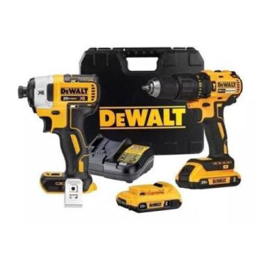 Imagem de Parafusadeira Furadeira Impacto 20v Dewalt Dcd778 + Dcf887