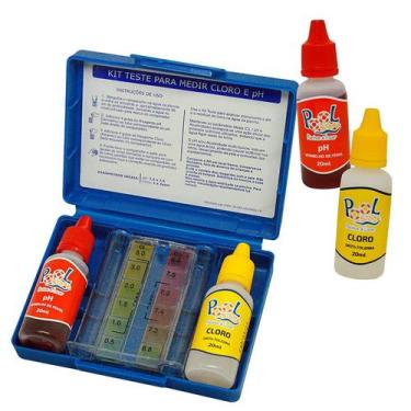 Imagem de Kit Teste Piscina Análise Cloro E Ph + 2 Soluções Reagentes - Aquality