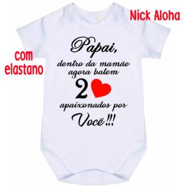 Imagem de body bebê papai dentro da mamãe agora batem 2 corações cód 2871 - nick