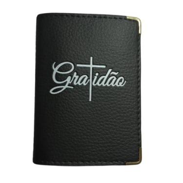 Imagem de Carteira Porta Documento Feminina com Frase - Tesouro Exclusivo, Preto