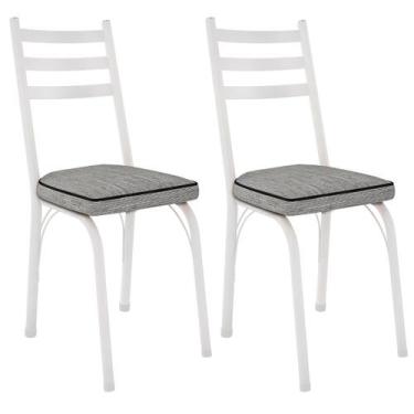 Imagem de Kit 2 Cadeiras para Cozinha Tubular D-13 Nara de Aço - Artefamol, Bran