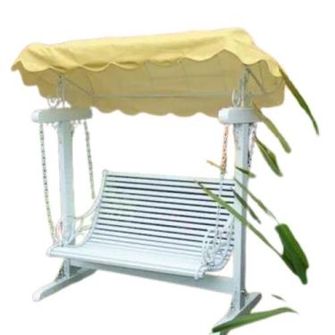 Imagem de Banco Balanço de Madeira Alumínio com Toldo Jardim Varanda Piscina Áre