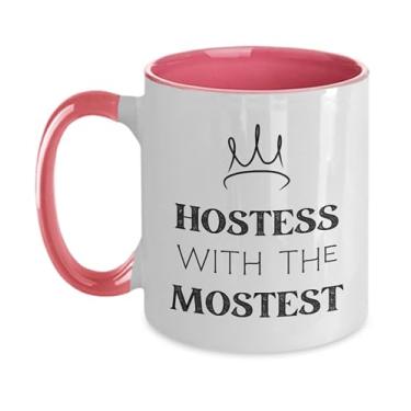 Imagem de Anfitriã com a maior caneca, presentes para anfitriãs, caneca de hospedagem, caneca organizadora de eventos, xícara de café para anfitrião de eventos