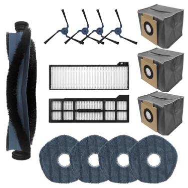 Imagem de Aerqvix Acessórios de substituição para aspirador de pó Omni Robot Eufy X10 Pro, 1 escova principal, 2 filtros, 4 esfregões, 3 sacos de pó, 4 escovas laterais