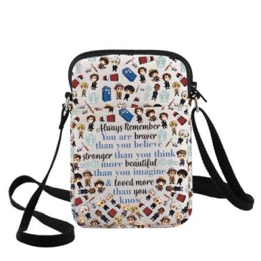 Imagem de G2TUP Caixa de polícia, bolsa tiracolo para fãs de filmes médicos, presente You Are Braver Stronger Smarter Than You Think Police Box Merch, Always D Cb, Small/Medium