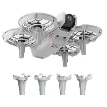 Imagem de FSIDIWT Perna de extensão de trem de pouso para DJI Neo, perna de pouso estendida de altura de liberação rápida para acessórios DJI Neo Drone (cinza)