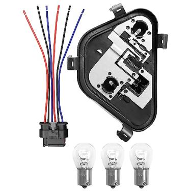 Imagem de QNHEAY Conector de plugue de painel de soquete de luz traseira direita do passageiro 3 lâmpadas adequadas para BMW Série 3 320i 328i 335i 328d 2012-2015, kit de placa de reparo de lâmpada de luz