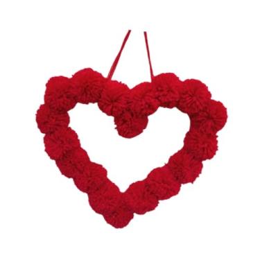 Imagem de FytStycale Guirlanda de Natal Evento Adereços Coração Forma Guirlandas Festival Decoração para Interior Propor Ao Ar Livre Aniversário Noivado, Vermelho