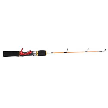 Imagem de Vara de Pesca No Gelo, Vara de Pesca No Gelo Equipamento de Pesca 52cm Vara de Pesca No Gelo Pólo Duas Seções Três Guia Anel Frp Fibra Material Acessório