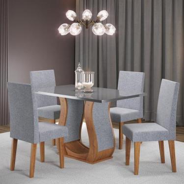 Imagem de Mesa de Jantar Retangular 120x80cm Inovare com 4 Cadeiras Venus - Vier