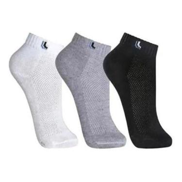 Imagem de Kit 3 Pares Meia Lupo Unissex Cano Curto Sport Algodão 03225, P - 33 a