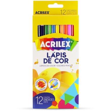 Imagem de Lápis de Cor, Sextavado, 12 Cores, Acrilex