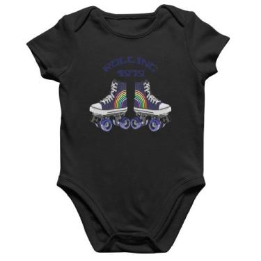 Imagem de Body Bebê Algodão Rolling 1979 - Foca na Moda, Preto, P