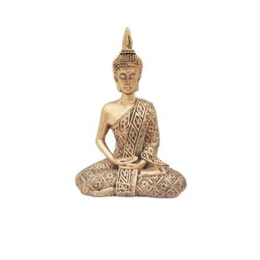 Imagem de Estatueta Buda Hindu Médio Cor Dourado - Hp Decor