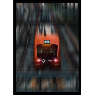 Imagem de Quadro Decorativo Trem Locomotiva Máquinas Paisagem Salas Quartos Escr