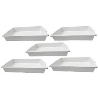Imagem de Kit 5 bandejas topa tudo branco - Trioplast