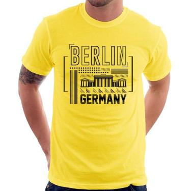 Imagem de Camiseta Berlim Alemanha - Foca na Moda, Amarelo, GG