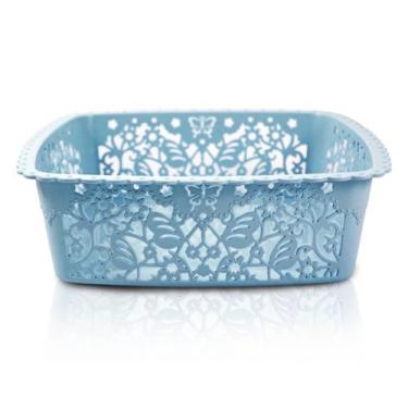 Imagem de Cesto Organizador Quadrado Lifestyle Jacki Design - M Azul