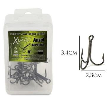Imagem de Kit 10 Anzol Garateia Lambada Xingu N1/0 (3,4cm X 2,3cm)