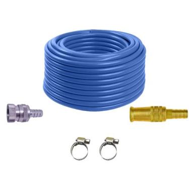 Imagem de Kit Mangueira Azul Pet 6 Mt Com Esguicho Engate Abraçadeiras - Afa