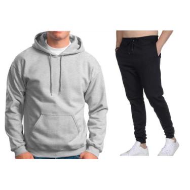 Imagem de Conjunto de moletom calça + blusa de frio abrigo classico - WRIBEIRO, 