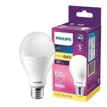 Imagem de Kit 40 Lampadas Led Bulbo 16W = 100W 1521Lm Bivolt Philips, 110V/220V 