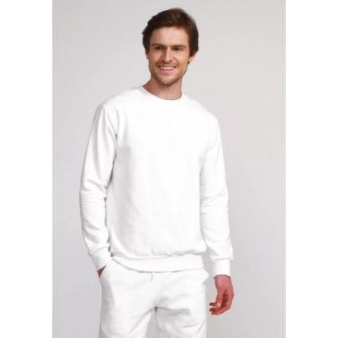 Imagem de Blusa Moletom Masculino Casaco Treino Academia Gola Careca Liso - Quer