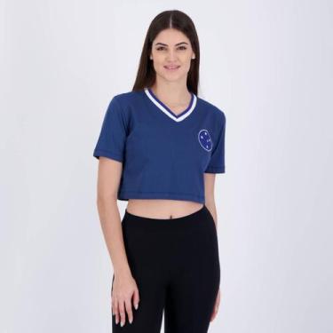Imagem de Cropped Cruzeiro Clube Feminino Azul - Braziline, PP
