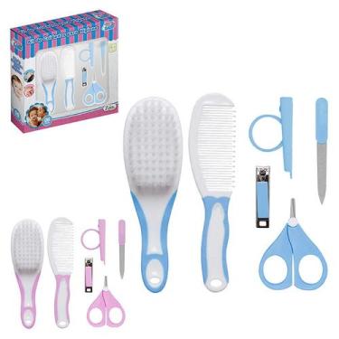 Imagem de Kit de cuidados de higiene para bebê menina e menino com 6 peças - esc