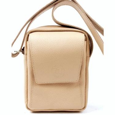 Imagem de Shoulder Bag em Couro Artlux 1406, Bege claro