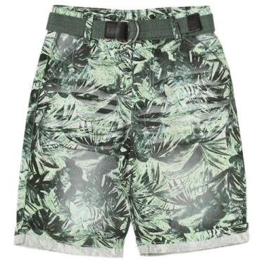 Imagem de Shorts Infantil Look Jeans c/ Cinto Camuflado - UNICA - 5, Unica, 5