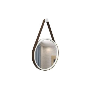 Imagem de Espelho Decorativo Adnet Branco Alça Café 20cm Redondo - E2G Design