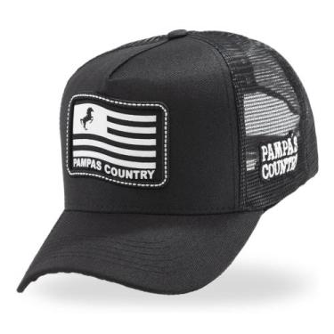 Imagem de Boné Peão Rodeio Bandeira Exclusiva Pampas Country Estilo Sertanejo - 