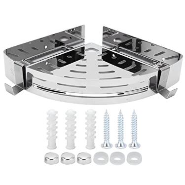 Imagem de Prateleira de Canto Moderna e Simples de Aço Inoxidável 304, Organizador de Chuveiro, Rack de Parede Com Design de Furo de Drenagem