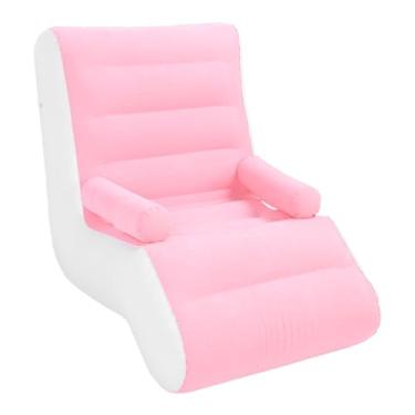 Imagem de Sofá Inflável do Ar da Espreguiçadeira, Cadeira Preguiçosa Portátil Com Braços que Dobram a Cama Estofada do sofá para Viajar Piqueniques de Acampamento