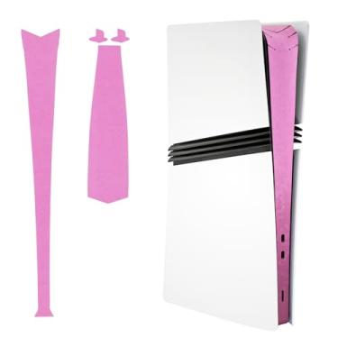 Imagem de Luck&Link Adesivo Skin para PS5 PRO Console Center Part Protection Texture Sticker, para PS5 Pro Digital Edition e Disc Edition Host Middle Strip Texture Skin (Honeycomb-Pink, PS5PRO (2024))