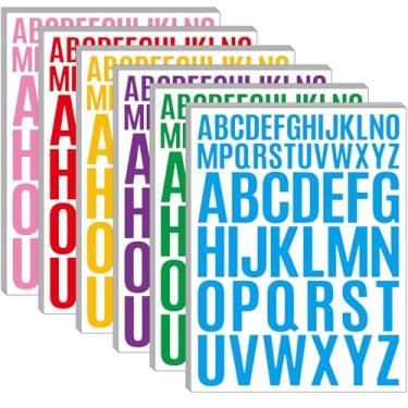 Imagem de Bemeol 1872 Pieces Letter Stickers 36 Sheets Alphabet Stickers Self Adhesive Vinyl Stick on Letters for Mailbox Bulletin Boards Classroom Home Decor(Multicolor)