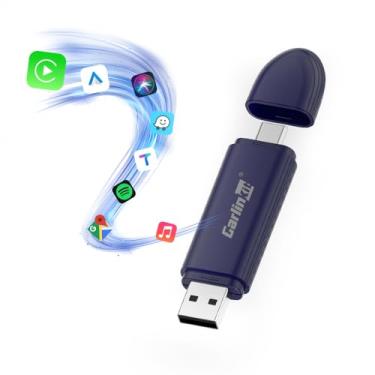 Imagem de Carlinkit Adaptador sem fio Mini SE Pro 2 em 1 para dongle automotivo CarPlay/Android, converte com fio para sem fio - conexão automática de estabilidade, fácil configuração e compatibilidade de
