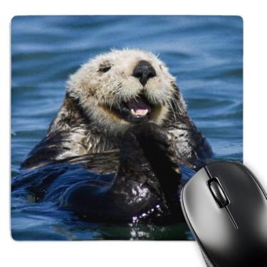 Imagem de 3dRose Mouse pad LLC 20,3 x 20,3 x 0,63 cm, Lontra do Mar Califórnia Moss Landing California Jim Goldstein (mp_88466_1)