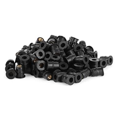 Imagem de Porcas de borracha M5 Ferramenta de fixação universal para para-brisas de motocicleta (B(100 peças))