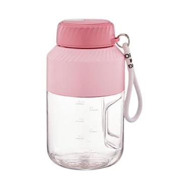 Imagem de IEUDNS Liquidificador portátil multifuncional com tampa e alça garrafa esportiva usb espremedor elétrico copo para escritório ao ar livre, Tampa Simples