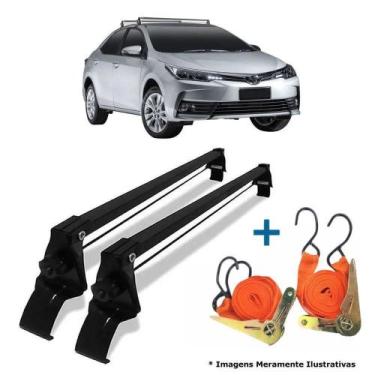 Imagem de Rack De Teto Bagageiro + 2 Cintas Corolla Ano 14/19 - Vhip