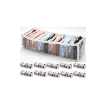 Imagem de Kit 10 organizadores de gaveta (colmeia) para roupas bebê RN, meias, calcinhas, cuecas, etc