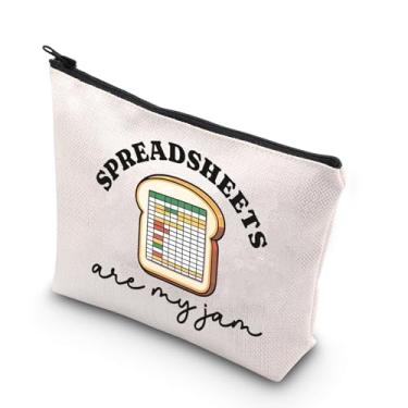 Imagem de TSOTMO Cpa Gift Spreadsheets Are My Jam Makeup Bag Tax Season Gift Accounting Gift Accountant Zipper Pouch Bag, Bolsa para planilhas, Tendência