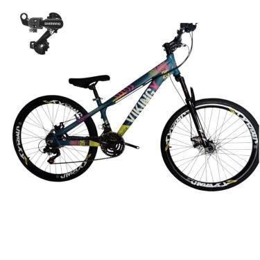 Imagem de Bicicleta 26 VikingX Tuff25 21v Cambio Traseiro Shimano Freeride Disco Mecânico Pneu Slick 1.50-Unissex