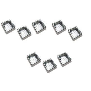 Imagem de CONJ 8 CUBAS Gastronômicas Em INOX GN 1/6x65 mm 900 ml + 8 TAMPAS 1/6 