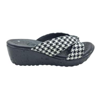 Imagem de Sandália Confortável Feminina Magnética KENFOOT - HAUMEA, Preto, Xadre